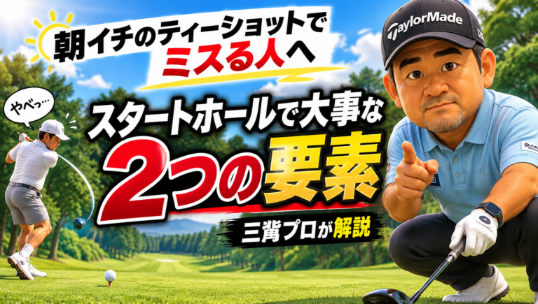朝イチのティーショットでミスる人へ｜三觜プロのラウンドレッスンが刺さる